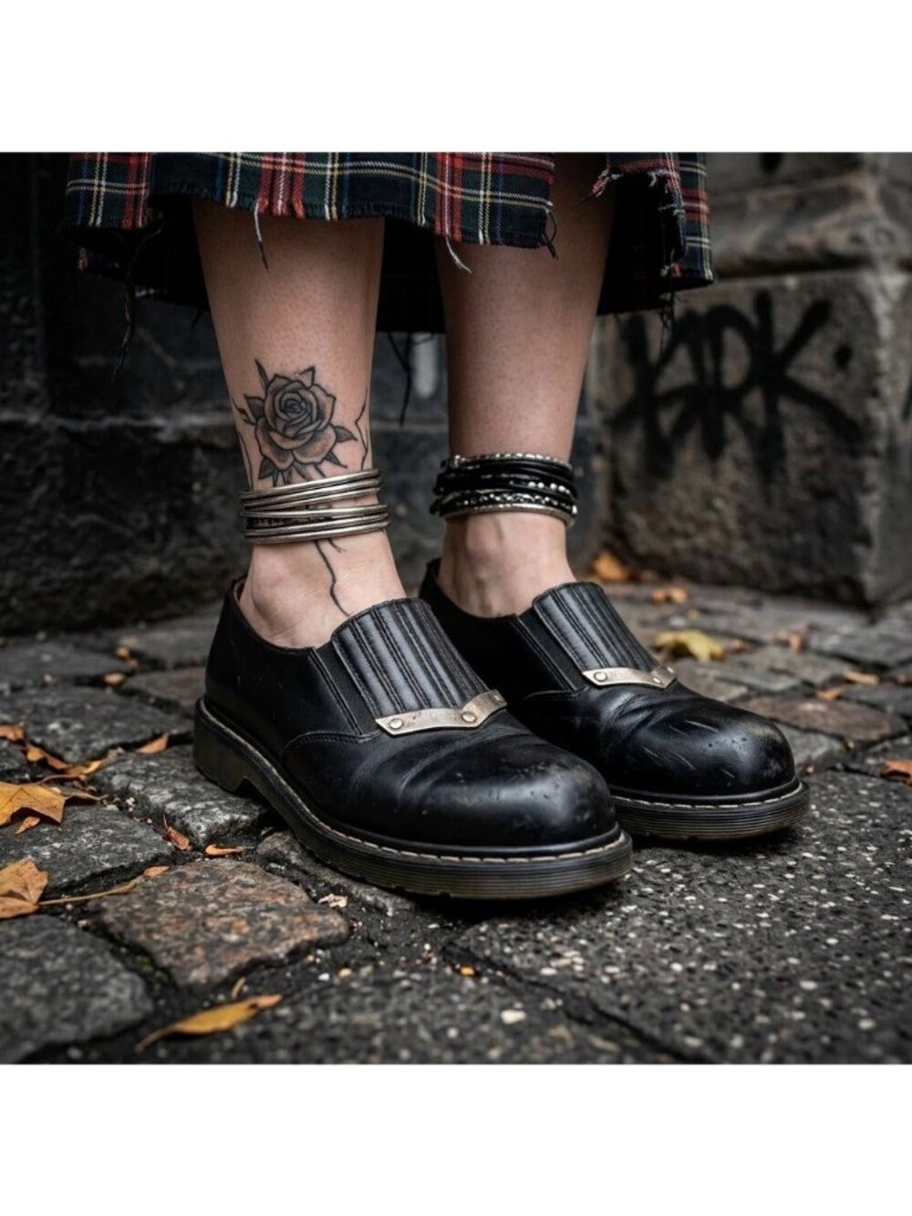 Vintage Cult Black Leather Chunky Loafer 90s Y2k Metal Goth Sz 38 US 7.5 Punk